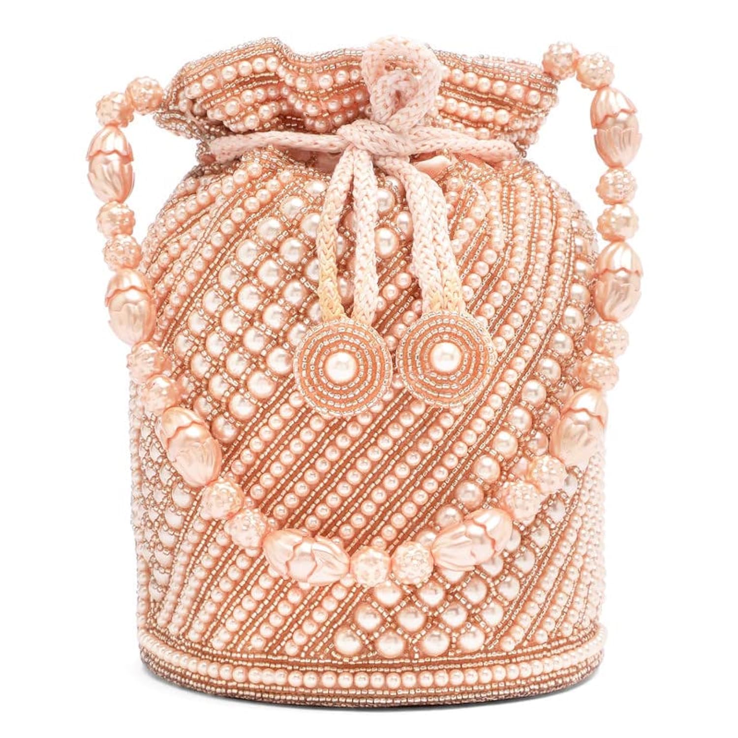 Ethnic Evening Clutch Bag for Women Bridal Purse with Drawstring