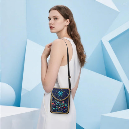 Beaded Crossbody Phone Shoulder Bag Boho Wallet Purse with Colorful Handcrafted Beads