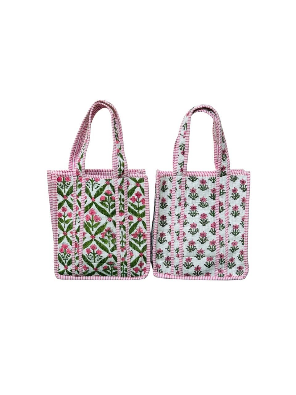 Handmade Quilted Mini Tote Bag Boho Weekender Beach Party Bag Assorted