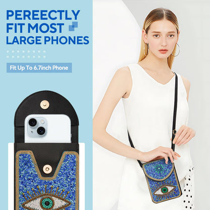 Beaded Crossbody Phone Shoulder Bag Boho Wallet Purse with Colorful Handcrafted Beads