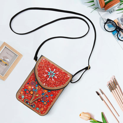 Beaded Crossbody Phone Shoulder Bag Boho Wallet Purse with Colorful Handcrafted Beads