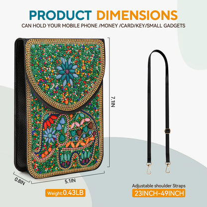 Beaded Crossbody Phone Shoulder Bag Boho Wallet Purse with Colorful Handcrafted Beads