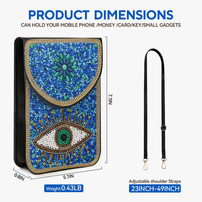 Beaded Crossbody Phone Shoulder Bag Boho Wallet Purse with Colorful Handcrafted Beads
