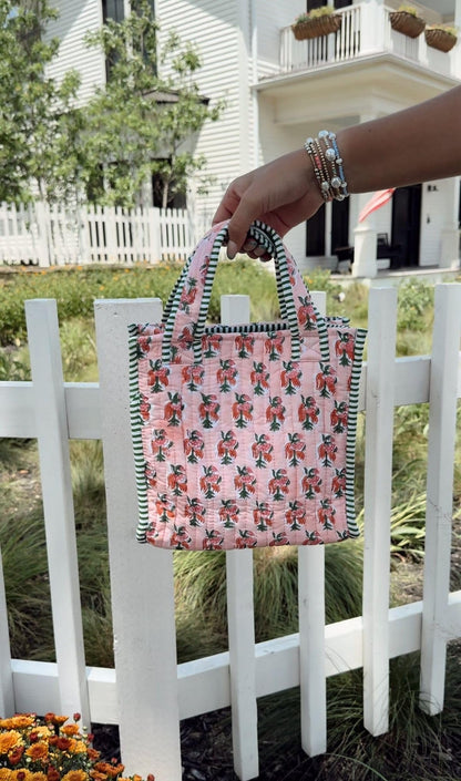Handmade Quilted Mini Tote Bag Boho Weekender Beach Party Bag Assorted